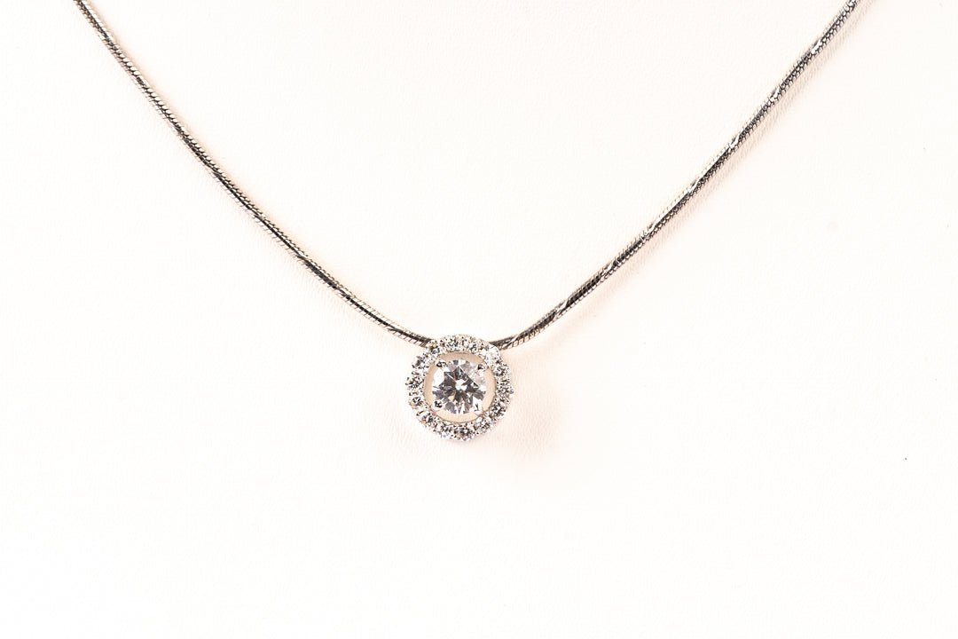 Halo Solitaire Pendant