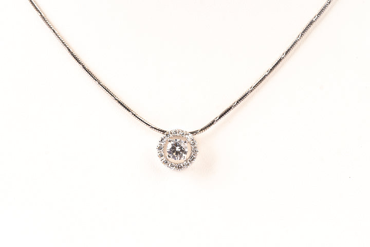 Halo Solitaire Pendant