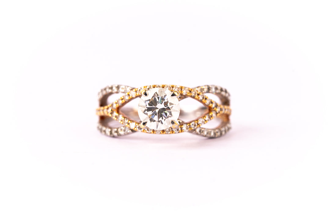 Intertwined Solitaire Ring