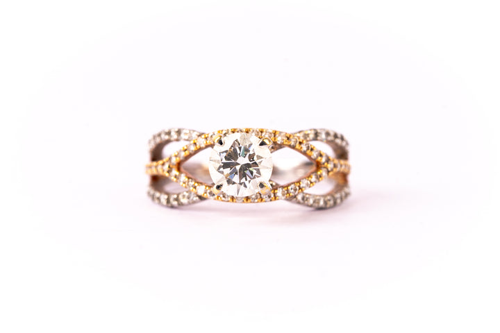 Intertwined Solitaire Ring