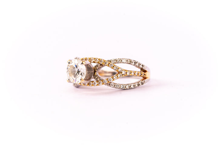 Intertwined Solitaire Ring