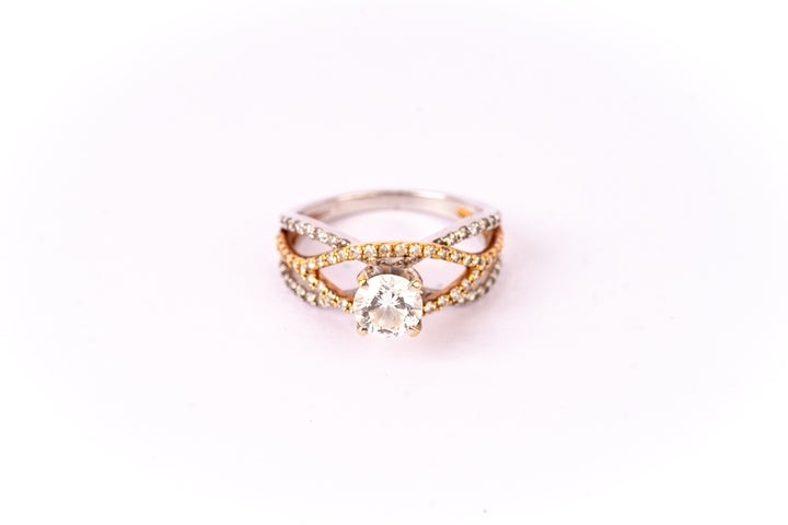 Intertwined Solitaire Ring