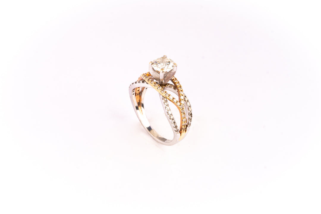 Intertwined Solitaire Ring