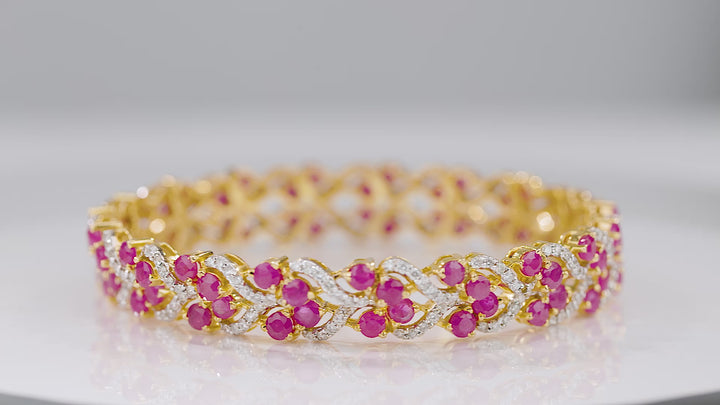 Ruby and Diamond Bangles